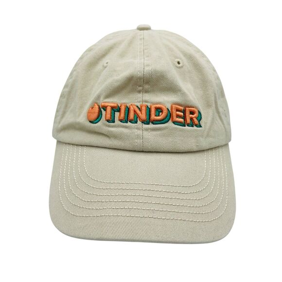 Tinder Hat Adult Beige Dating App Cap - Picture 1 of 7